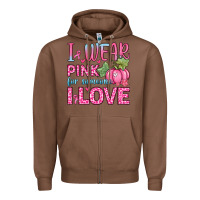 Chestnut i wear pink for someone i love Zipper Hoodie - Zillion Design Studio