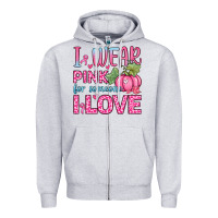 Heather Grey i wear pink for someone i love Zipper Hoodie - Zillion Design Studio