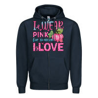 Navy i wear pink for someone i love Zipper Hoodie - Zillion Design Studio
