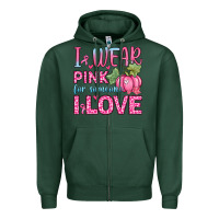 Sports Green i wear pink for someone i love Zipper Hoodie - Zillion Design Studio