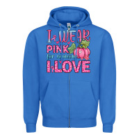 True Royal i wear pink for someone i love Zipper Hoodie - Zillion Design Studio