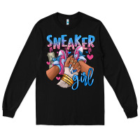 Black Sneaker girl afro woman Long Sleeve Tee - RanaPortraitStore