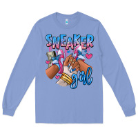 Colony Blue Sneaker girl afro woman Long Sleeve Tee - RanaPortraitStore