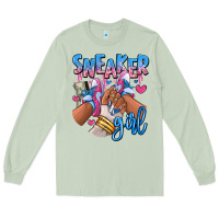 Matcha Sneaker girl afro woman Long Sleeve Tee - RanaPortraitStore
