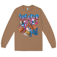 Toasted Coconut Sneaker girl afro woman Long Sleeve Tee - RanaPortraitStore