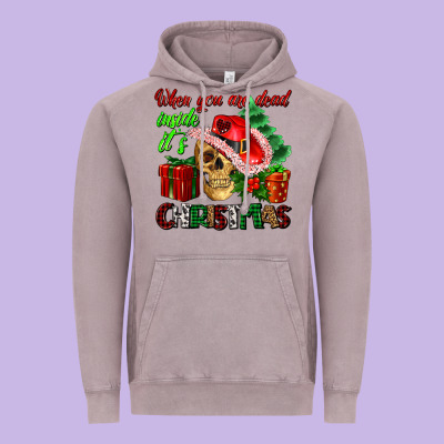 When You Are Dead Inside Its Christmas Vintage Hoodie Designed By Adodesignshop