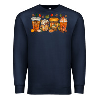 Navy western thanksgiving coffee cups bbs Premium Sweatshirt - BundleAndBundleShop