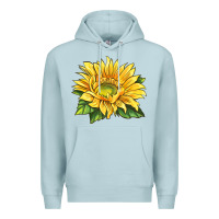 Blue Mist starburst greenburst sunflower Premium Hoodie - LillyAllenDesigns