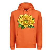 Carrot starburst greenburst sunflower Premium Hoodie - LillyAllenDesigns