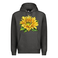 Charcoal Heather starburst greenburst sunflower Premium Hoodie - LillyAllenDesigns