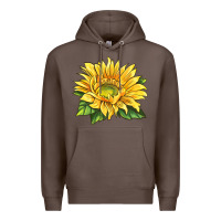 Coffee starburst greenburst sunflower Premium Hoodie - LillyAllenDesigns
