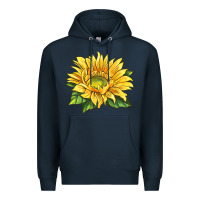 Navy starburst greenburst sunflower Premium Hoodie - LillyAllenDesigns