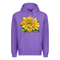 Purple starburst greenburst sunflower Premium Hoodie - LillyAllenDesigns