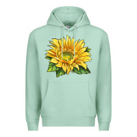 Seafoam starburst greenburst sunflower Premium Hoodie - LillyAllenDesigns
