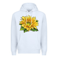 White starburst greenburst sunflower Premium Hoodie - LillyAllenDesigns