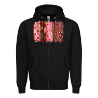 Black valentine's day brushstrokes Zipper Hoodie - RanaPortraitStore