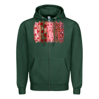 Sports Green valentine's day brushstrokes Zipper Hoodie - RanaPortraitStore