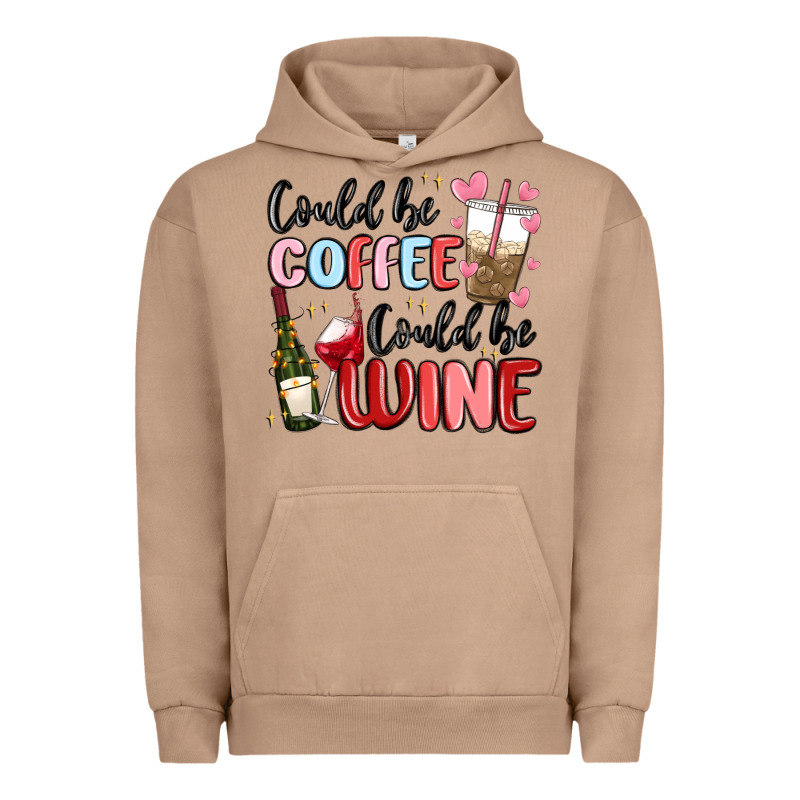 Could Be Coffee Could Be Wine Urban Hoodie by MaliasSmallBusiness | Teevron