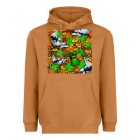 Meerkat St patricks  duck with leprechaun hat  seamless Heavyweight Hoodie - FaDigitalArtStudio