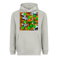 Moon Dust St patricks  duck with leprechaun hat  seamless Heavyweight Hoodie - FaDigitalArtStudio