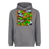 Storm St patricks  duck with leprechaun hat  seamless Heavyweight Hoodie - FaDigitalArtStudio