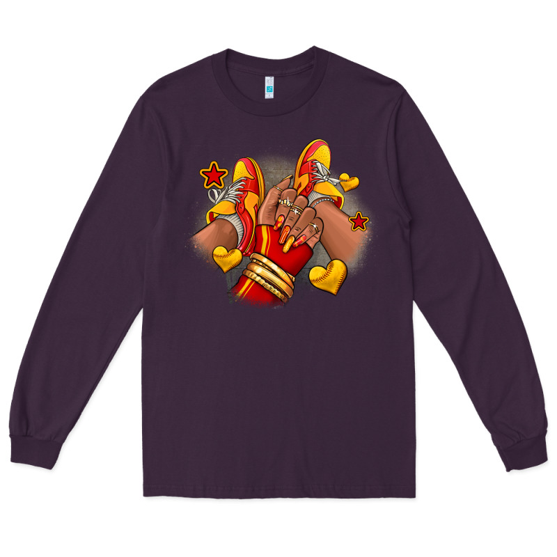Softball Afro Girl Sneakers Long Sleeve Tee by RanaPortraitStore | Teevron