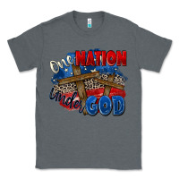 Charcoal Heather one nation under god Classic Tee - Zillion Design Studio