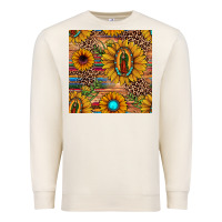 Sandshell our lady of guadalupe sunflower  seamless pattern Premium Sweatshirt - JahusDesignShop
