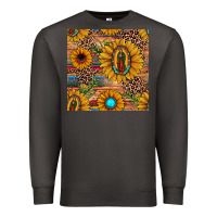 Smoke our lady of guadalupe sunflower  seamless pattern Premium Sweatshirt - JahusDesignShop