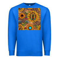 True Royal our lady of guadalupe sunflower  seamless pattern Premium Sweatshirt - JahusDesignShop