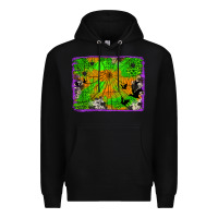 Black leopard cowhide halloween background Premium Hoodie - Jasminsmagicworld