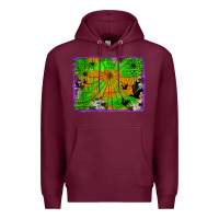 Burgundy leopard cowhide halloween background Premium Hoodie - Jasminsmagicworld
