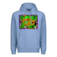 Colony Blue leopard cowhide halloween background Premium Hoodie - Jasminsmagicworld