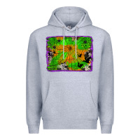 Heather Grey leopard cowhide halloween background Premium Hoodie - Jasminsmagicworld