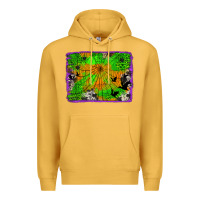 Mustard leopard cowhide halloween background Premium Hoodie - Jasminsmagicworld