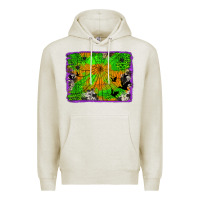 Oatmeal Heather leopard cowhide halloween background Premium Hoodie - Jasminsmagicworld