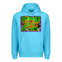 Ocean Blue leopard cowhide halloween background Premium Hoodie - Jasminsmagicworld
