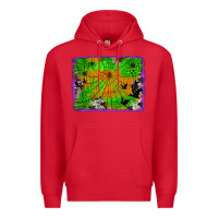Red leopard cowhide halloween background Premium Hoodie - Jasminsmagicworld