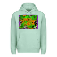 Seafoam leopard cowhide halloween background Premium Hoodie - Jasminsmagicworld
