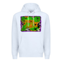 White leopard cowhide halloween background Premium Hoodie - Jasminsmagicworld