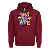Burgundy kinder graduate 2023 Zipper Hoodie - texasbilliewilder
