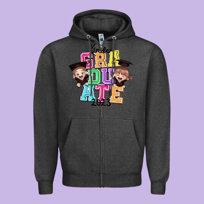 Kinder Graduate 2023 Zipper Hoodie Designed By Texasbilliewilder