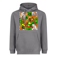 Storm St patricks  goat family with balloons seamless Heavyweight Hoodie - FaDigitalArtStudio