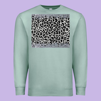 Grey Leopard Premium Sweatshirt Designed By Jahusdesignshop