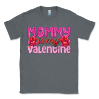 Charcoal Heather mommy is valentine Classic Tee - texasbilliewilder