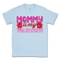 Dusty Blue mommy is valentine Classic Tee - texasbilliewilder