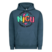 Pigment Midnight Navy nicu where little things matter Urban Hoodie - MaliasSmallBusiness
