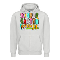 Dove Grey kindergarten energy Zipper Hoodie - texasbilliewilder