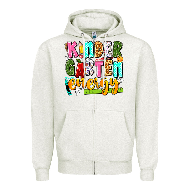 Kindergarten Energy Zipper Hoodie by texasbilliewilder | Teevron