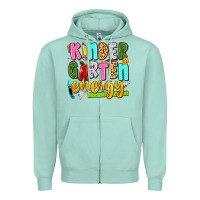 Seafoam kindergarten energy Zipper Hoodie - texasbilliewilder